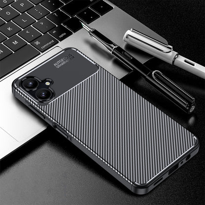 Futrola za Samsung Galaxy A06 A065, Techsuit, CarbonFiber, Crna