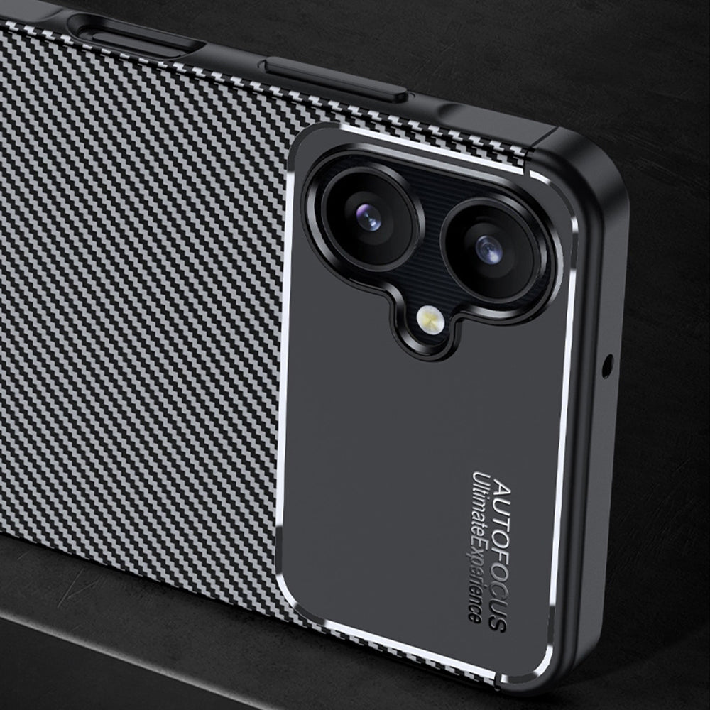 Futrola za Samsung Galaxy A06 A065, Techsuit, CarbonFiber, Crna