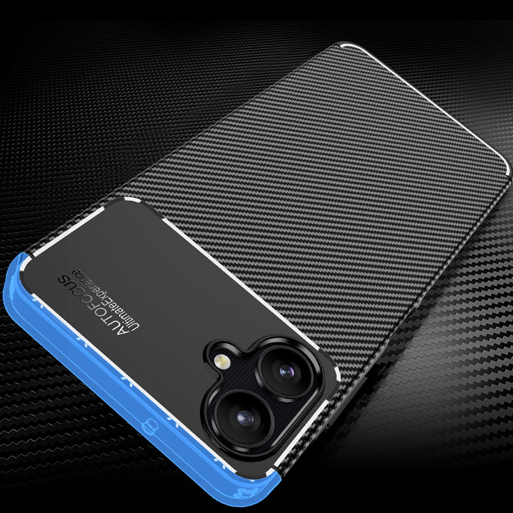 Futrola za Samsung Galaxy A06 A065, Techsuit, CarbonFiber, Crna