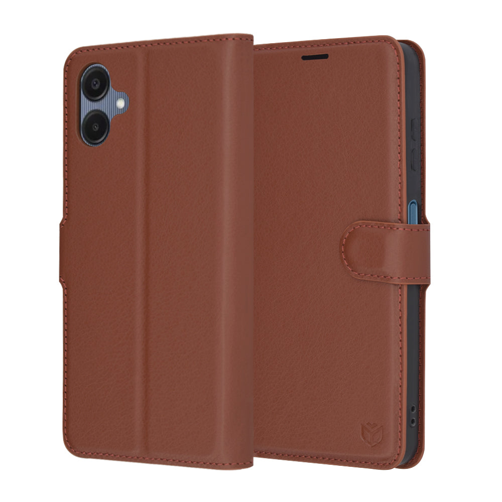 Futrola za Samsung Galaxy A06 A065, Techsuit, Kožna Folio, Braon