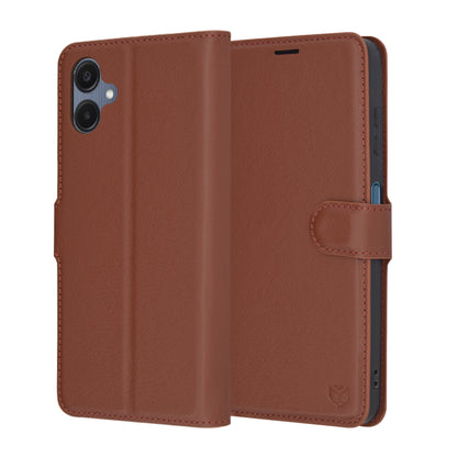 Futrola za Samsung Galaxy A06 A065, Techsuit, Kožna Folio, Braon