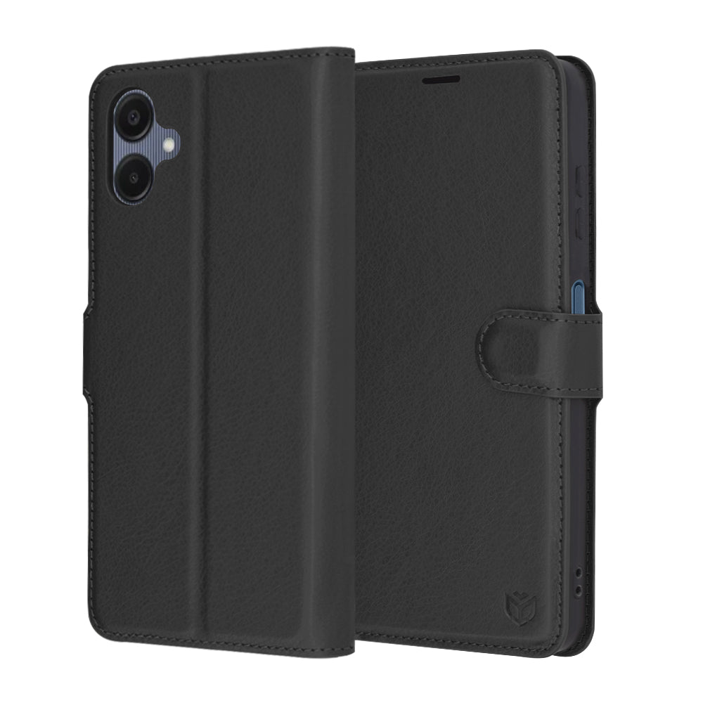 Futrola za Samsung Galaxy A06 A065, Techsuit, Leather Folio, Crna