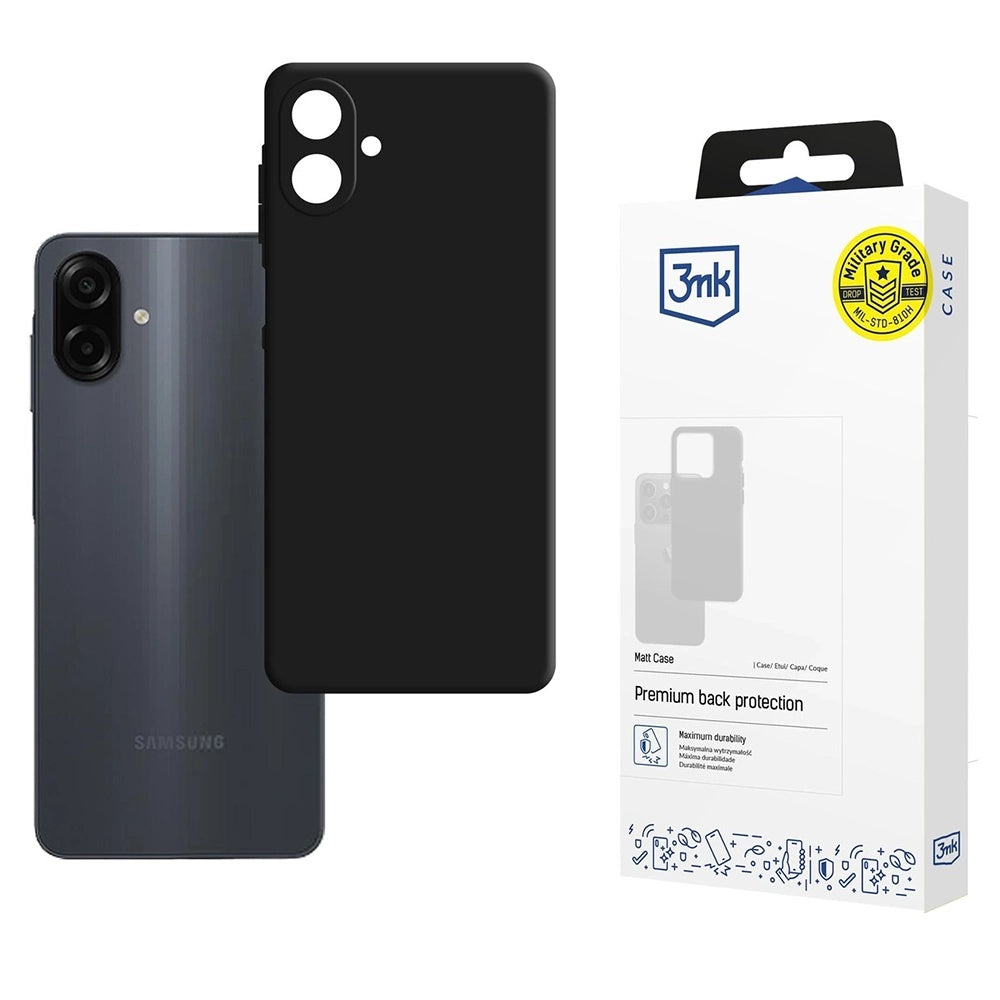 Futrola za Samsung Galaxy A07 4G A075, 3MK, Crna Mat