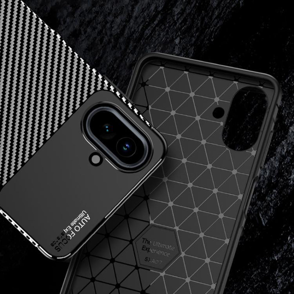 Futrola za Samsung Galaxy A07 4G A075, Techsuit, CarbonFiber, Crna