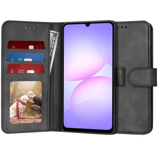 Futrola za Samsung Galaxy A07 4G A075, Techsuit, Diary Book, Crna