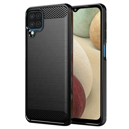 Futrola za Samsung Galaxy A12 Nacho A127 / A12 A125, Techsuit, Karbon, Crna