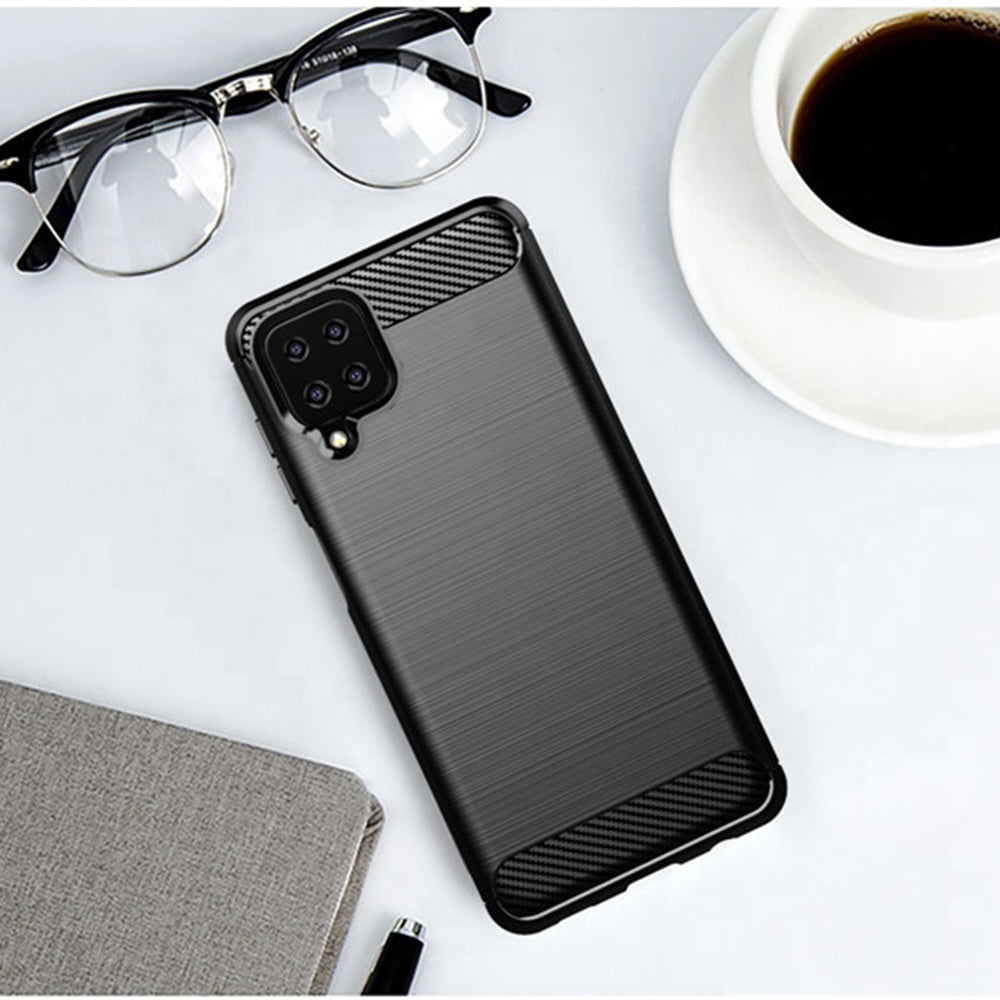 Futrola za Samsung Galaxy A12 Nacho A127 / A12 A125, Techsuit, Karbon, Crna