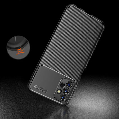 Futrola za Samsung Galaxy A13 A135, Techsuit, CarbonFiber, Crna