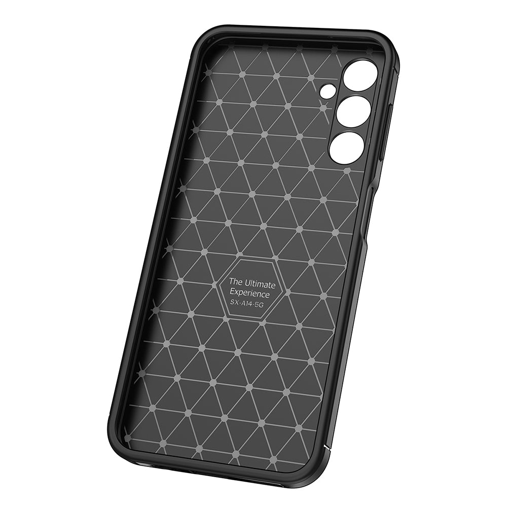 Futrola za Samsung Galaxy A14 A145 / A14 5G A146, Techsuit, CarbonFiber, Crna