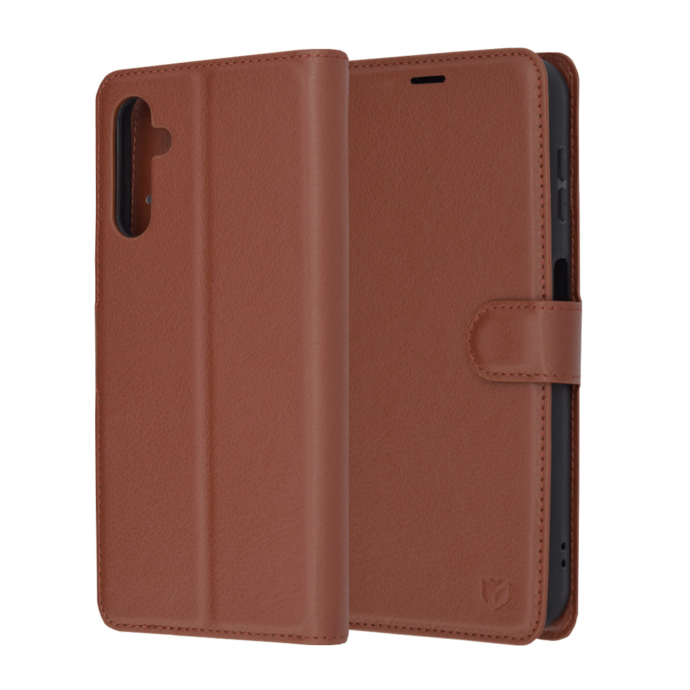 Futrola za Samsung Galaxy A14 A145 / A14 5G A146, Techsuit, Kožna Folio, Braon