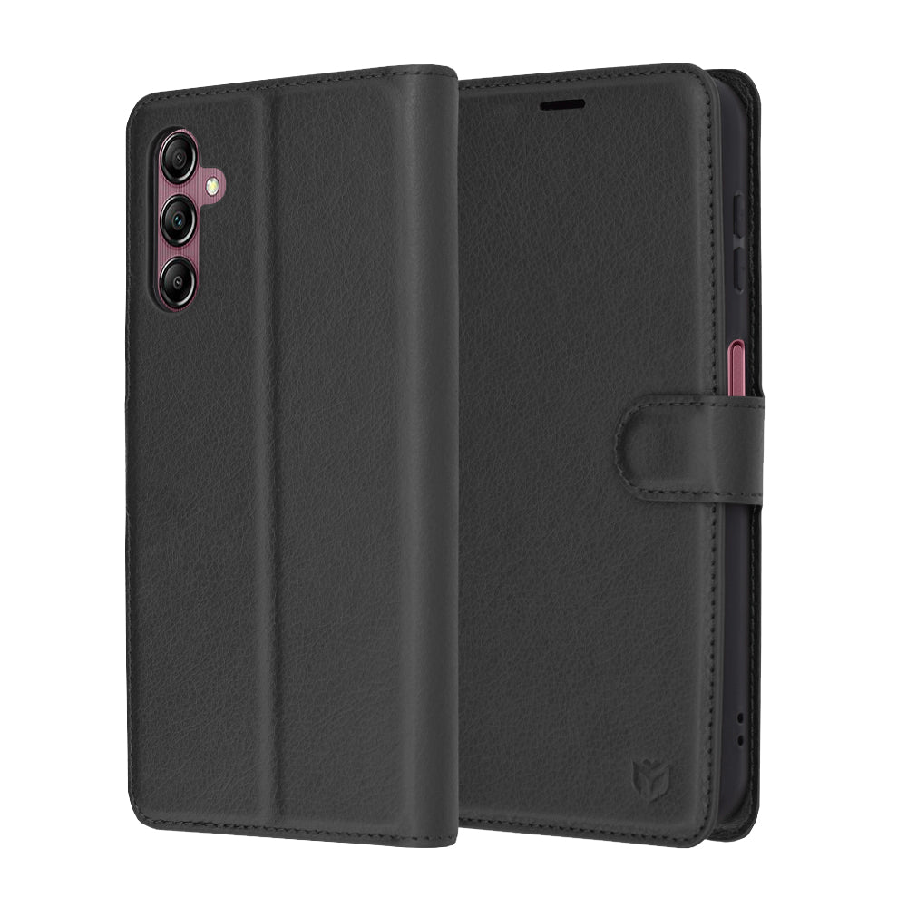 Futrola za Samsung Galaxy A14 A145 / A14 5G A146, Techsuit, Leather Folio, Crna