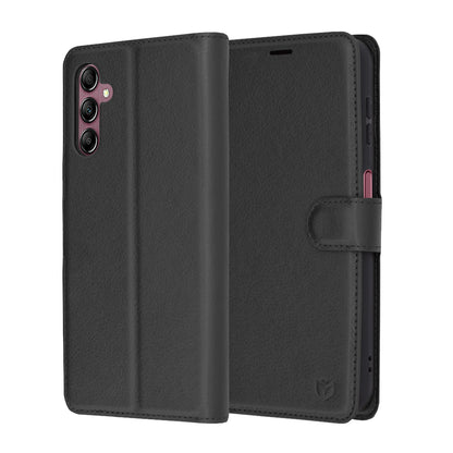 Futrola za Samsung Galaxy A14 A145 / A14 5G A146, Techsuit, Leather Folio, Crna