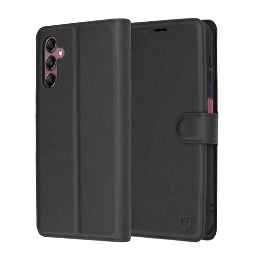 Futrola za Samsung Galaxy A14 A145 / A14 5G A146, Techsuit, Leather Folio, Crna