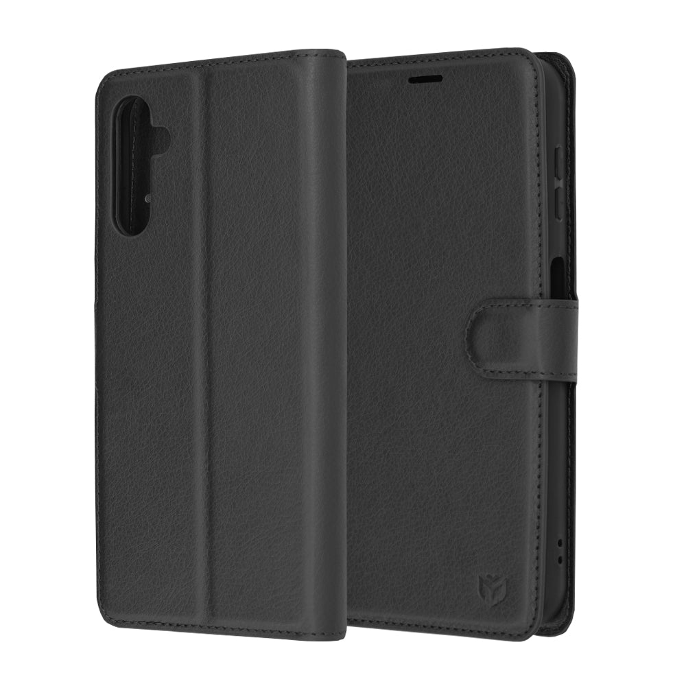 Futrola za Samsung Galaxy A14 A145 / A14 5G A146, Techsuit, Leather Folio, Crna