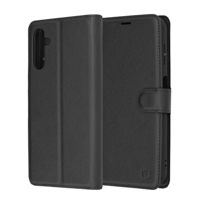Futrola za Samsung Galaxy A14 A145 / A14 5G A146, Techsuit, Leather Folio, Crna