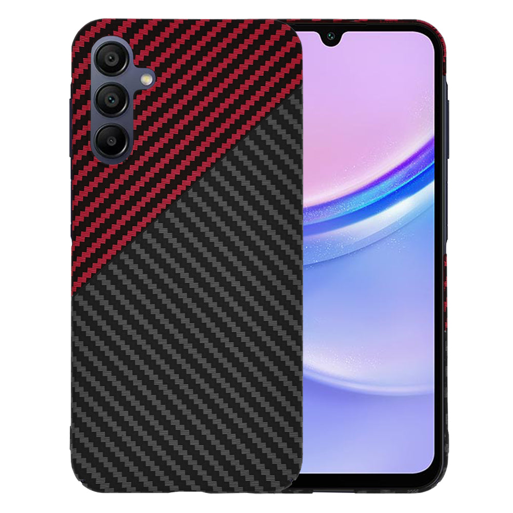 Futrola za Samsung Galaxy A15 5G A156 / A15 A155, Techsuit, Carbonite FiberShell, Crno Crvena