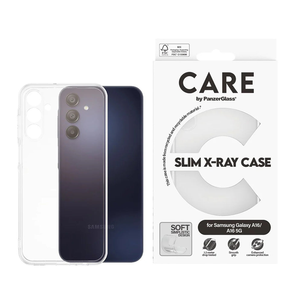 Futrola za Samsung Galaxy A16 4G A165, PanzerGlass, Care Fashionable, Transparentna