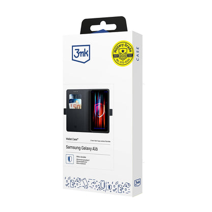 Futrola za Samsung Galaxy A16 5G A166 / A16 4G A165, 3MK, Wallet, Crna