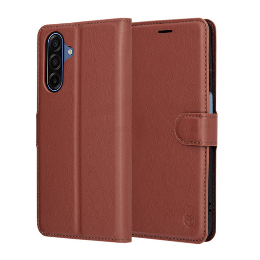 Futrola za Samsung Galaxy A17 4G / A17 5G, Techsuit, Kožna Folio, Braon