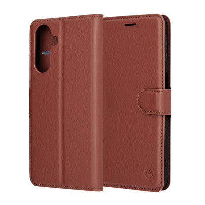 Futrola za Samsung Galaxy A17 4G / A17 5G, Techsuit, Kožna Folio, Braon