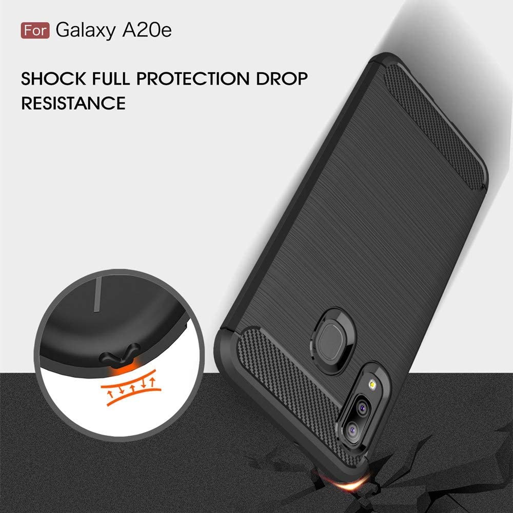 Futrola za Samsung Galaxy A20e A202, Techsuit, Karbon, Crna