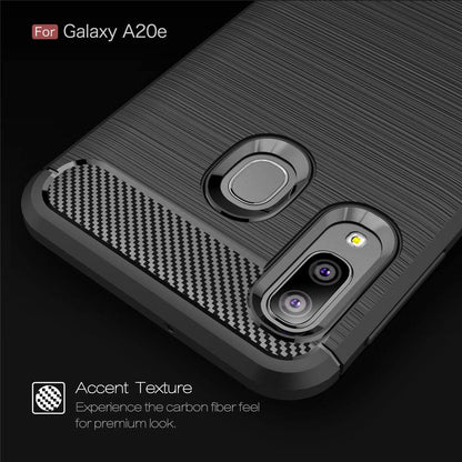 Futrola za Samsung Galaxy A20e A202, Techsuit, Karbon, Crna