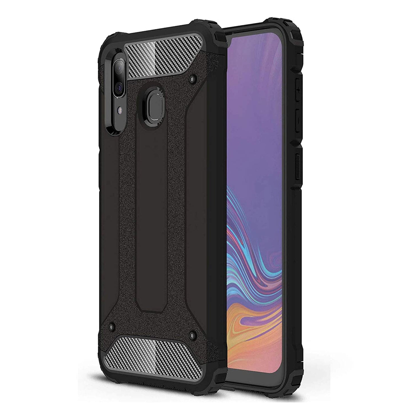 Futrola za Samsung Galaxy A20e A202, Techsuit, Hybrid Armor, Crna
