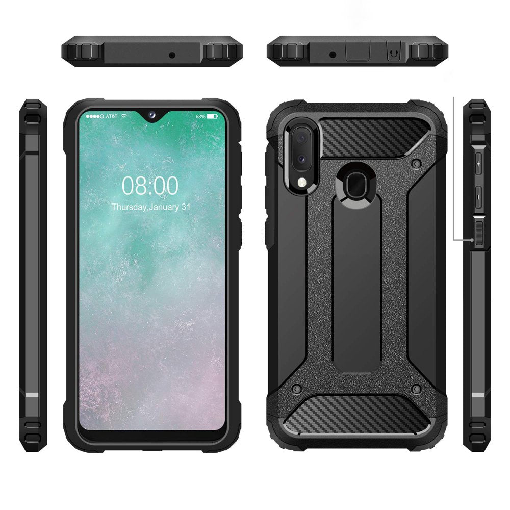 Futrola za Samsung Galaxy A20e A202, Techsuit, Hybrid Armor, Crna