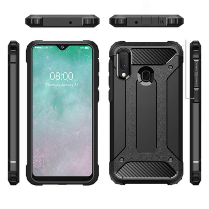 Futrola za Samsung Galaxy A20e A202, Techsuit, Hybrid Armor, Crna