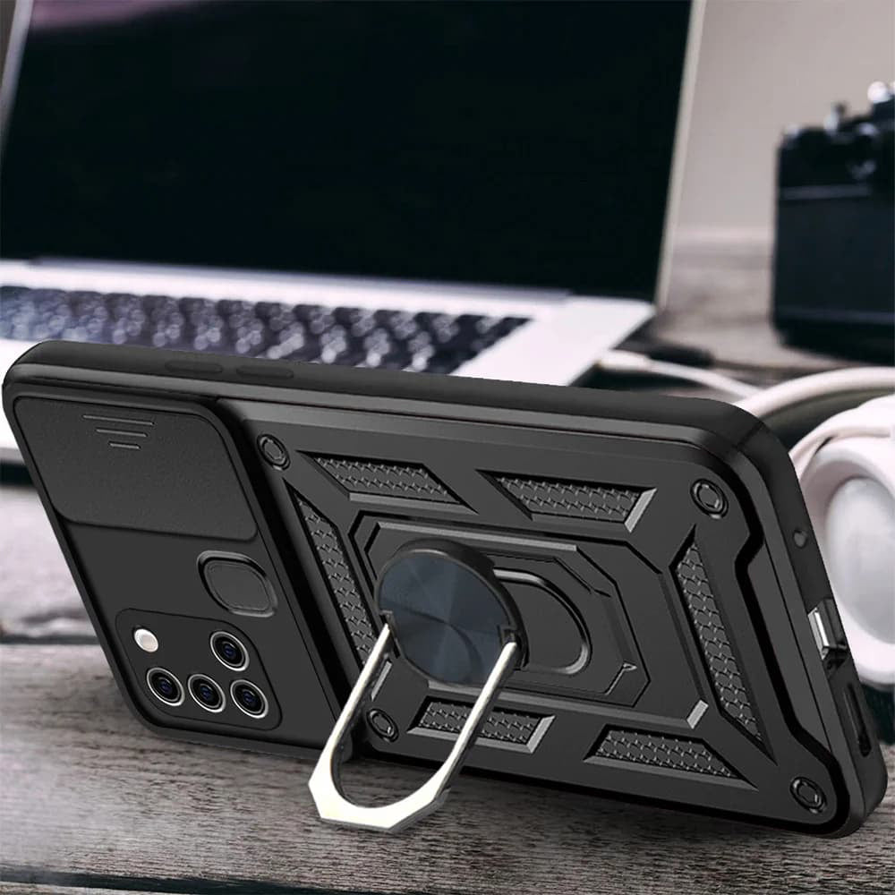 Futrola za Samsung Galaxy A21s A217, Techsuit, CamShield, Crna