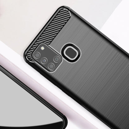 Futrola za Samsung Galaxy A21s A217, Techsuit, Karbon, Crna