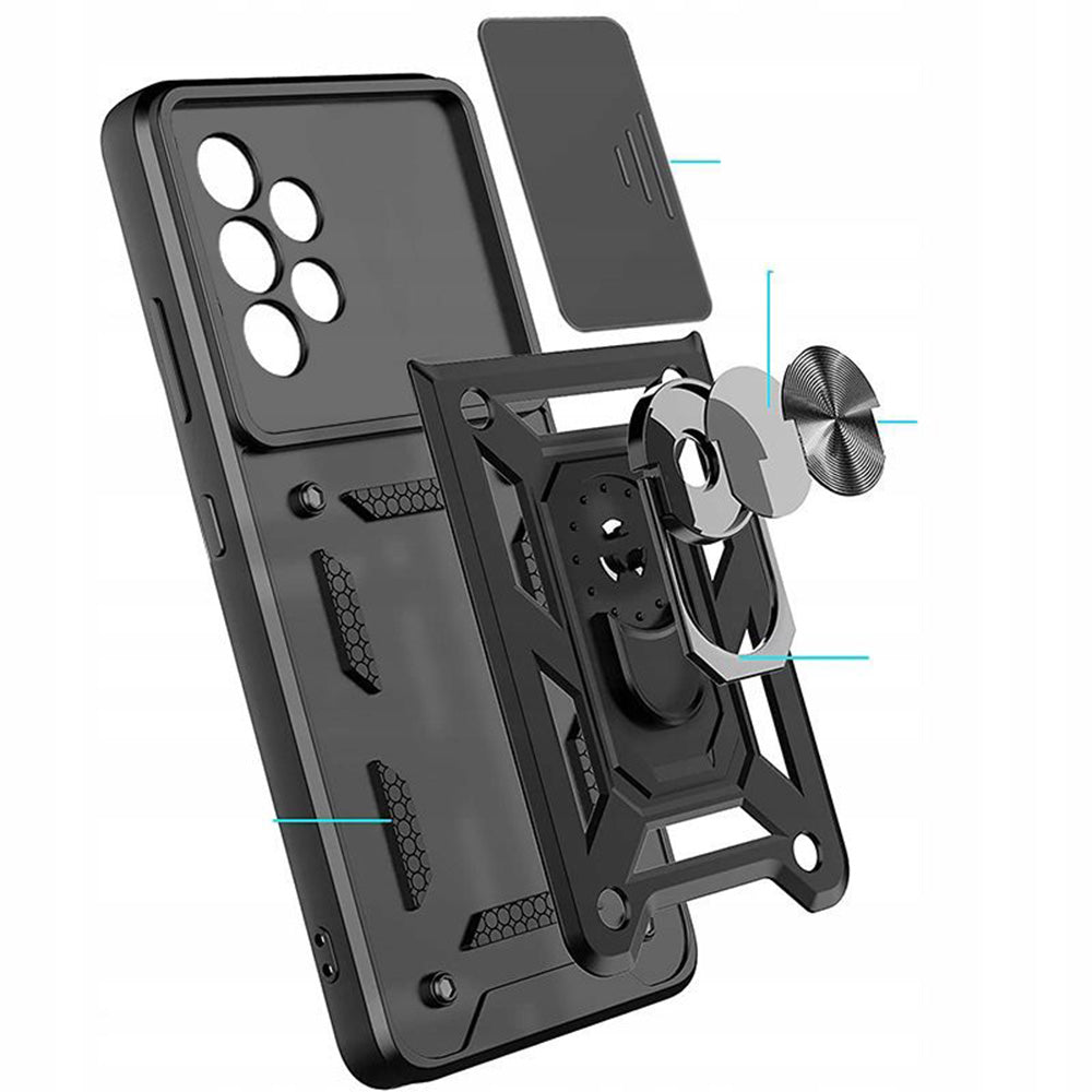 Futrola za Samsung Galaxy A23 5G A236 / A23 A235, Techsuit, CamShield, Crna