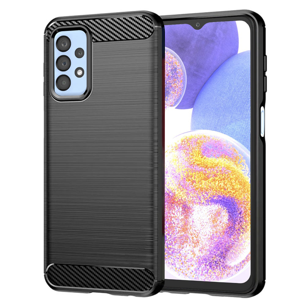 Futrola za Samsung Galaxy A23 5G A236 / A23 A235, Techsuit, Karbon, Crna