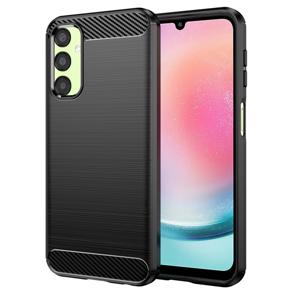 Futrola za Samsung Galaxy A24 4G A245, Techsuit, Karbon, Crna