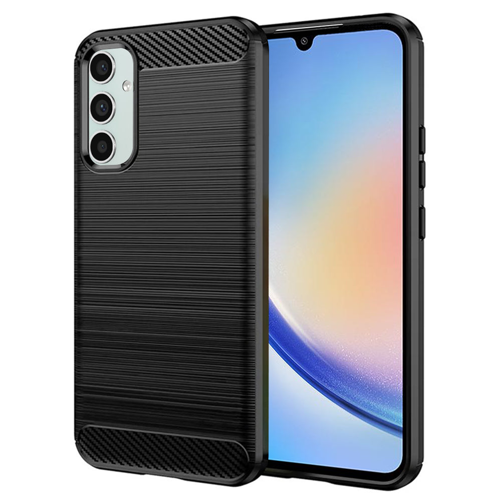 Futrola za Samsung Galaxy A34 A346, Techsuit, Karbon, Crna