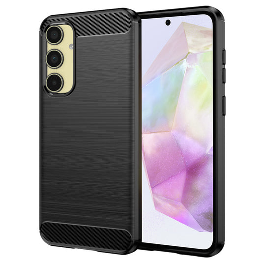 Futrola za Samsung Galaxy A35 5G A356, Techsuit, Karbon, Crna