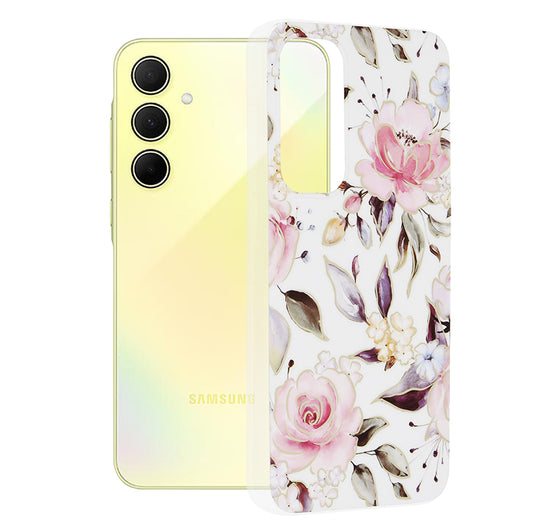 Futrola za Samsung Galaxy A35 5G A356, Techsuit, Marble, Bela