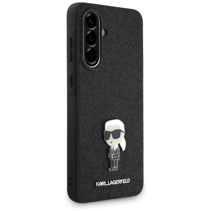 Futrola za Samsung Galaxy A36 A366, Karl Lagerfeld, Glitter Fixed Ikonik Karl, Crna