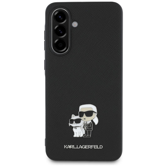 Futrola za Samsung Galaxy A36 A366, Karl Lagerfeld, Saffiano Karl & Choupette Metal, Crna