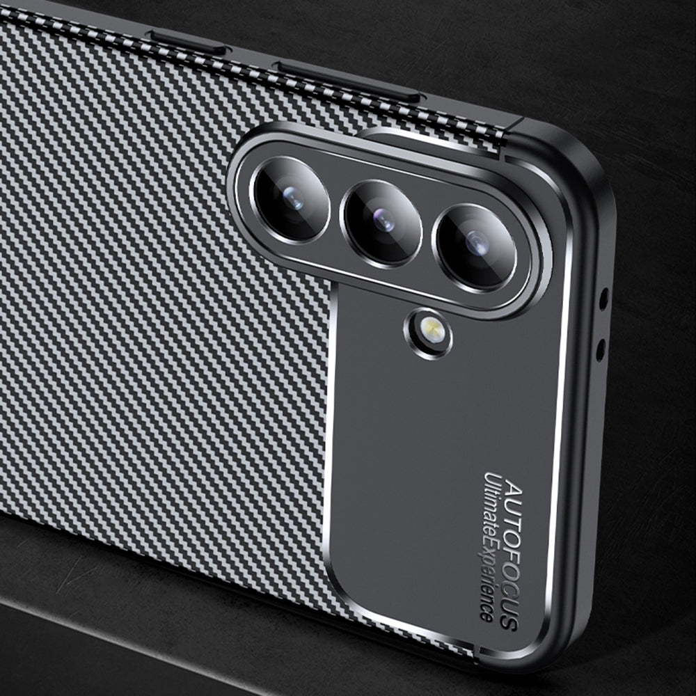 Futrola za Samsung Galaxy A36 A366, Techsuit, CarbonFiber, Crna