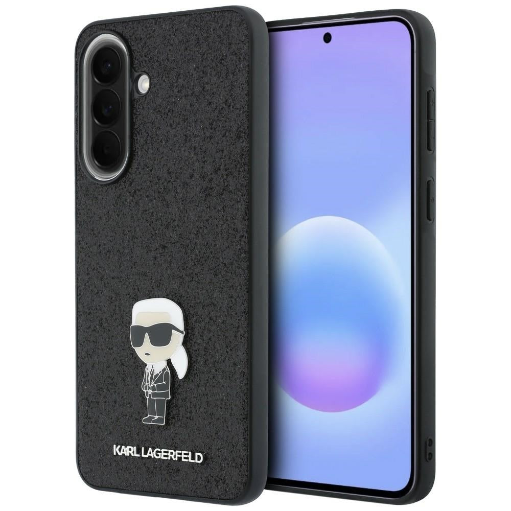 Futrola za Samsung Galaxy A37 5G, Karl Lagerfeld, Glitter Fixed Ikonik Karl, Crna