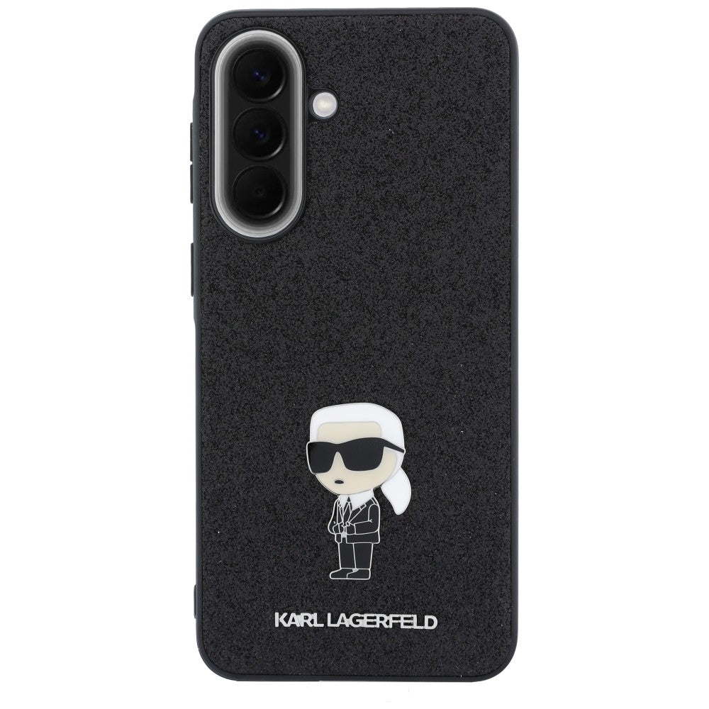 Futrola za Samsung Galaxy A37 5G, Karl Lagerfeld, Glitter Fixed Ikonik Karl, Crna