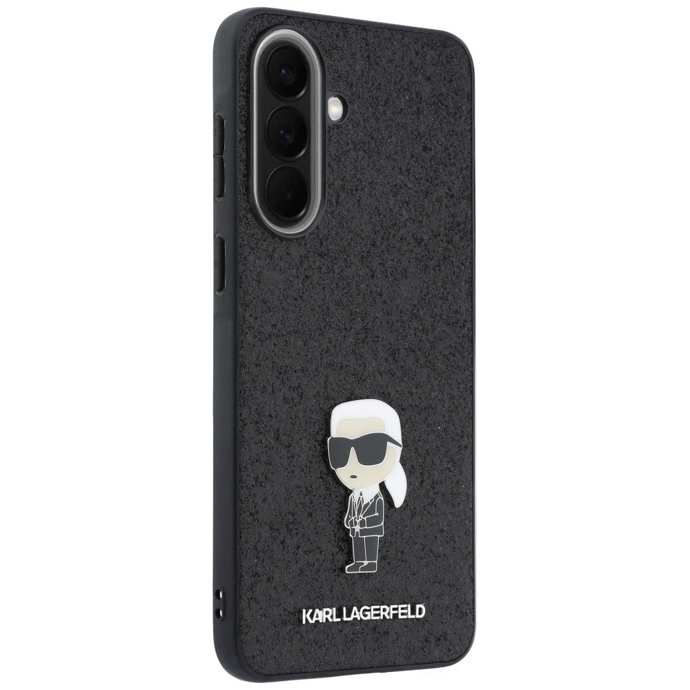 Futrola za Samsung Galaxy A37 5G, Karl Lagerfeld, Glitter Fixed Ikonik Karl, Crna