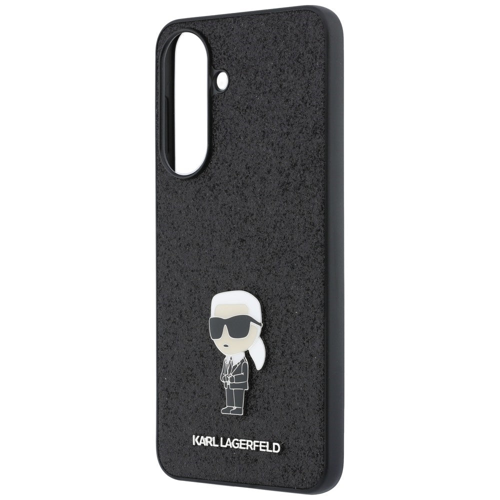 Futrola za Samsung Galaxy A37 5G, Karl Lagerfeld, Glitter Fixed Ikonik Karl, Crna