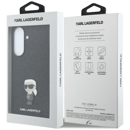 Futrola za Samsung Galaxy A37 5G, Karl Lagerfeld, Glitter Fixed Ikonik Karl, Crna