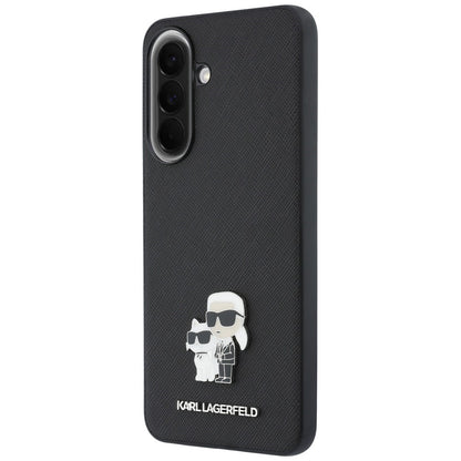 Futrola za Samsung Galaxy A37 5G, Karl Lagerfeld, Saffiano Karl & Choupette Metal, Crna
