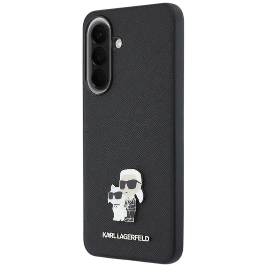 Futrola za Samsung Galaxy A37 5G, Karl Lagerfeld, Saffiano Karl & Choupette Metal, Crna