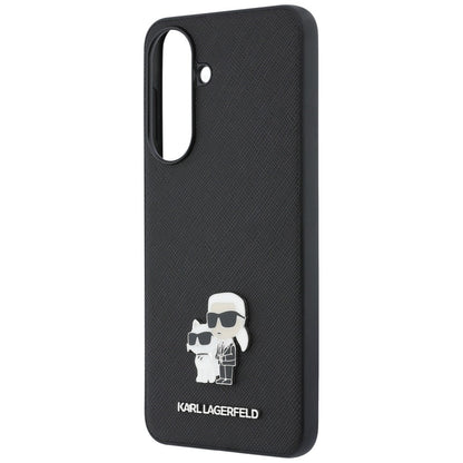 Futrola za Samsung Galaxy A37 5G, Karl Lagerfeld, Saffiano Karl & Choupette Metal, Crna