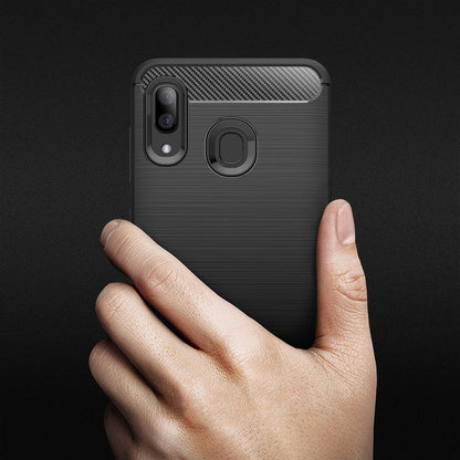 Futrola za Samsung Galaxy A40 A405, Techsuit, Karbon, Crna