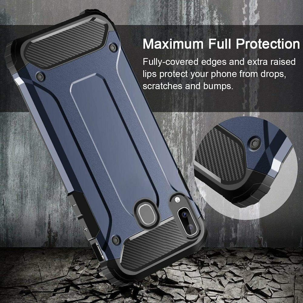 Futrola za Samsung Galaxy A40 A405, Techsuit, Hybrid Armor, Crna